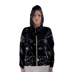 Future Space Aesthetic Math Women s Hooded Windbreaker