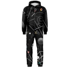 Future Space Aesthetic Math Hooded Jumpsuit (men)