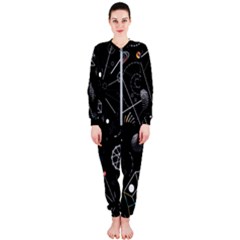 Future Space Aesthetic Math Onepiece Jumpsuit (ladies)