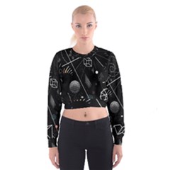 Future Space Aesthetic Math Cropped Sweatshirt