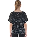 Future Space Aesthetic Math V-Neck Dolman Drape Top View2