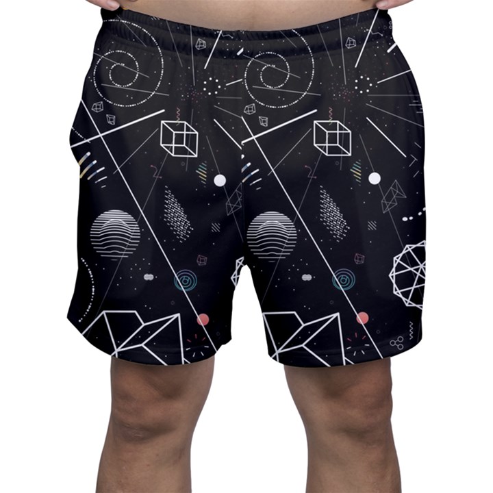 Future Space Aesthetic Math Men s Shorts