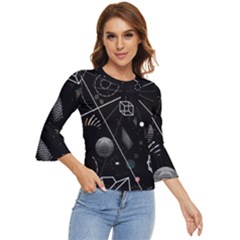 Future Space Aesthetic Math Bell Sleeve Top