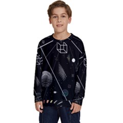 Future Space Aesthetic Math Kids  Crewneck Sweatshirt