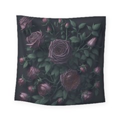 Rose Flower Plant Square Tapestry (small)