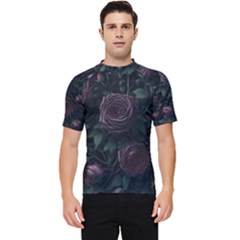 Rose Flower Plant Men s Short Sleeve Rash Guard by pakminggu