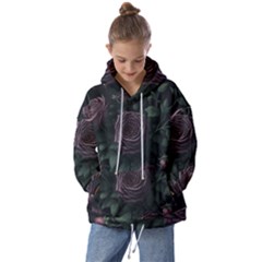 Rose Flower Plant Kids  Oversized Hoodie