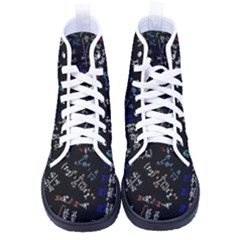 Mathematics  Physics Maths Math Pattern Women s High-top Canvas Sneakers by pakminggu