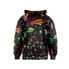 Space Seamless Pattern Kids  Pullover Hoodie