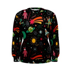 Space Seamless Pattern Women s Sweatshirt