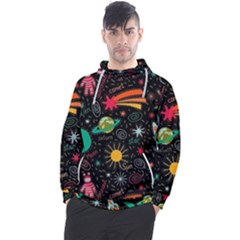 Space Seamless Pattern Men s Pullover Hoodie