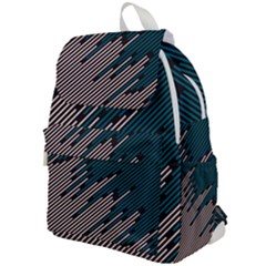 Abstract Diagonal Striped Lines Pattern Top Flap Backpack by pakminggu