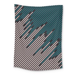 Abstract Diagonal Striped Lines Pattern Medium Tapestry