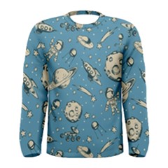 Space Objects Nursery Pattern Men s Long Sleeve T-shirt