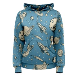 Space Objects Nursery Pattern Women s Pullover Hoodie