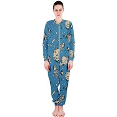 Space Objects Nursery Pattern Onepiece Jumpsuit (ladies)