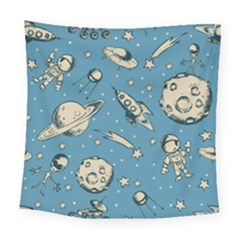 Space Objects Nursery Pattern Square Tapestry (large)