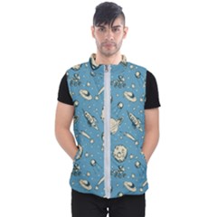 Space Objects Nursery Pattern Men s Puffer Vest