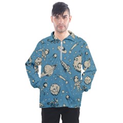 Space Objects Nursery Pattern Men s Half Zip Pullover