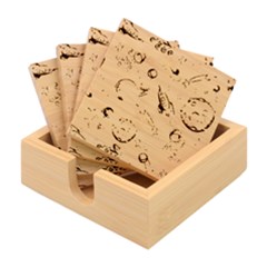 Space Objects Nursery Pattern Bamboo Coaster Set by pakminggu