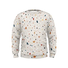 Terrazzo Natural Stone Pattern Art Kids  Sweatshirt