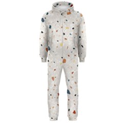 Terrazzo Natural Stone Pattern Art Hooded Jumpsuit (men)