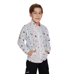 Terrazzo Natural Stone Pattern Art Kids  Windbreaker