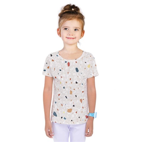 Terrazzo Natural Stone Pattern Art Kids  One Piece T-shirt by pakminggu