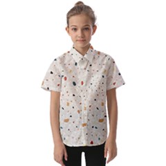 Terrazzo Natural Stone Pattern Art Kids  Short Sleeve Shirt by pakminggu