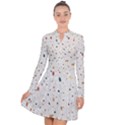 Terrazzo Natural Stone Pattern Art Long Sleeve Panel Dress View1