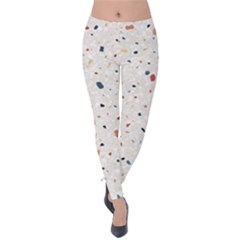 Terrazzo Natural Stone Pattern Art Velvet Leggings