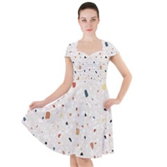 Terrazzo Natural Stone Pattern Art Cap Sleeve Midi Dress by pakminggu