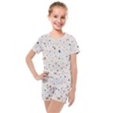 Terrazzo Natural Stone Pattern Art Kids  Mesh T-Shirt and Shorts Set View1