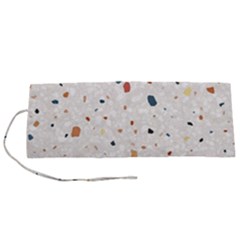 Terrazzo Natural Stone Pattern Art Roll Up Canvas Pencil Holder (s) by pakminggu