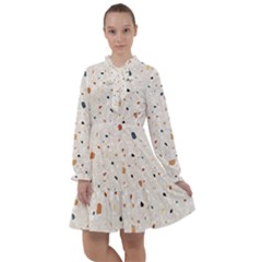 Terrazzo Natural Stone Pattern Art All Frills Chiffon Dress by pakminggu