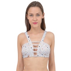 Terrazzo Natural Stone Pattern Art Cage Up Bikini Top by pakminggu