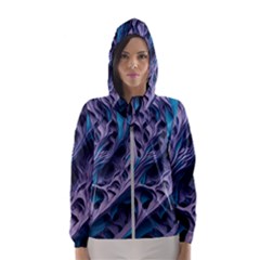 Abstract Trims Women s Hooded Windbreaker