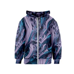 Abstract Trims Kids  Zipper Hoodie