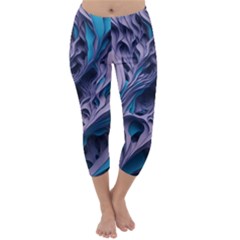 Abstract Trims Capri Winter Leggings 