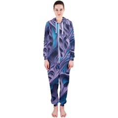 Abstract Trims Hooded Jumpsuit (ladies)