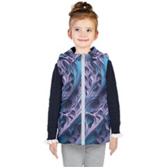 Abstract Trims Kids  Hooded Puffer Vest