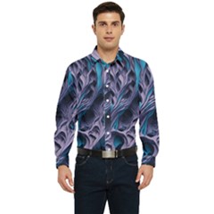 Abstract Trims Men s Long Sleeve  Shirt by pakminggu