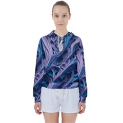 Abstract Trims Women s Tie Up Sweat