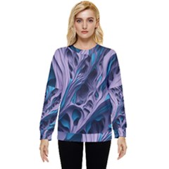 Abstract Trims Hidden Pocket Sweatshirt