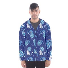 Cat Spacesuit Space Suit Astronauts Men s Hooded Windbreaker