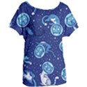 Cat Spacesuit Space Suit Astronauts Women s Oversized T-Shirt View1