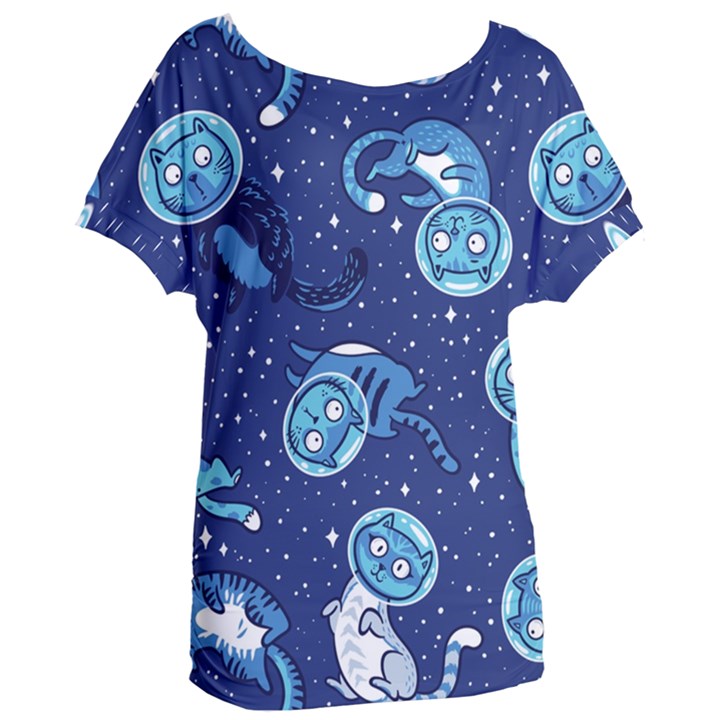 Cat Spacesuit Space Suit Astronauts Women s Oversized T-Shirt