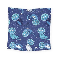 Cat Spacesuit Space Suit Astronauts Square Tapestry (small)