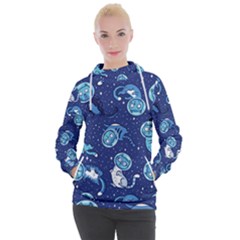 Cat Spacesuit Space Suit Astronauts Women s Hooded Pullover