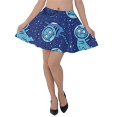 Cat Spacesuit Space Suit Astronauts Velvet Skater Skirt